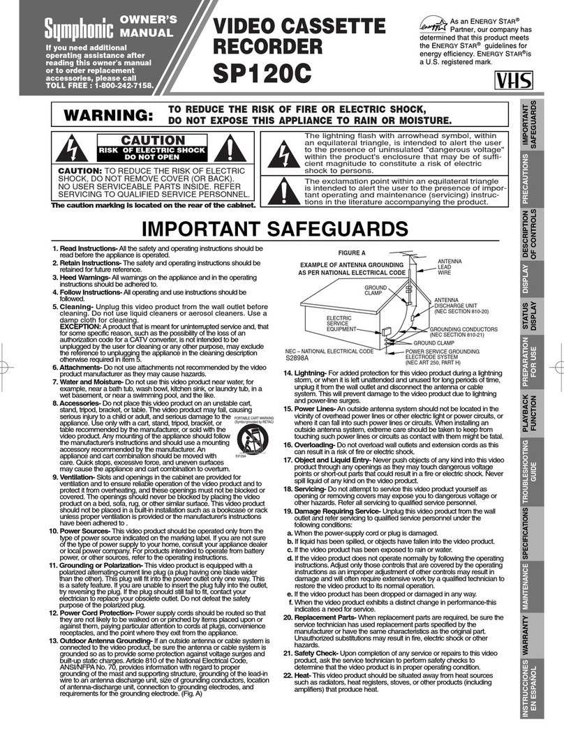 Symphonic SP120C Manuel utilisateur Symphonic SP120C Manuel utilisateur