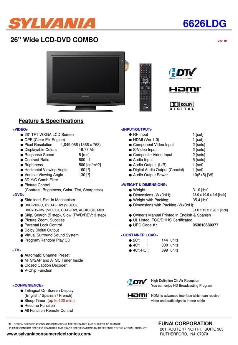 Sylvania 6626LDG A Manuel utilisateur