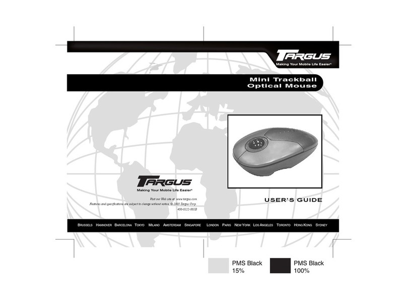 Targus Optical Bluetooth Mouse Manuel utilisateur