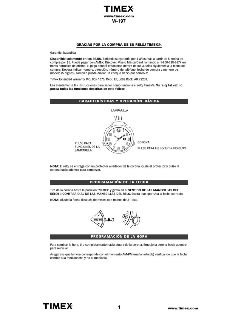 Timex W197 Manuel utilisateur
