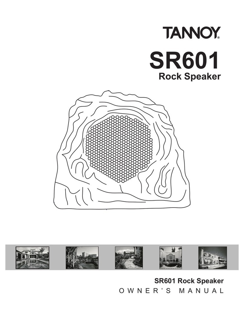 Tannoy SR601 Manuel utilisateur Tannoy SR601 Manuel utilisateur