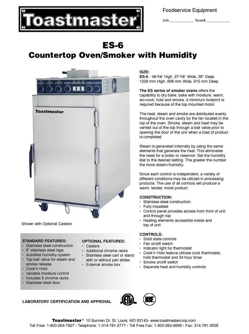 Toastmaster ES-6 Manuel utilisateur Toastmaster ES-6 Manuel utilisateur