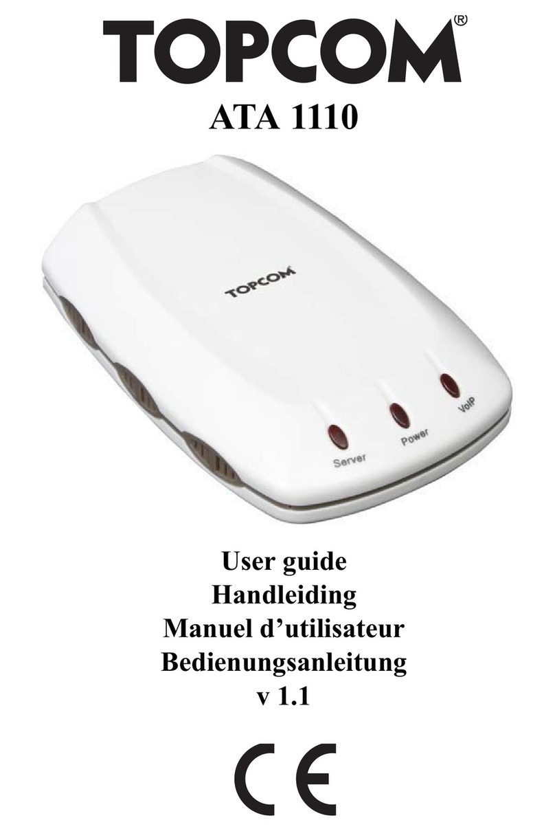 Topcom ATA 1110 Manuel utilisateur