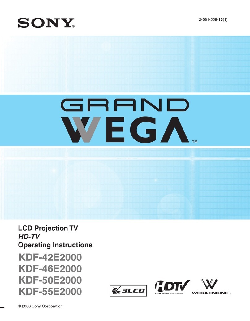 Sony GrandWega KDF-42E2000 Manuel utilisateur