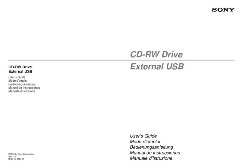Sony External USB Manuel utilisateur