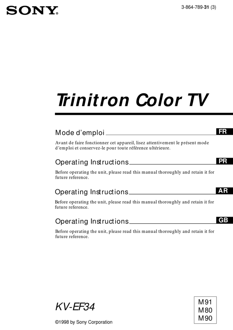 Sony Trinitron KV-EF34M80 Manuel utilisateur