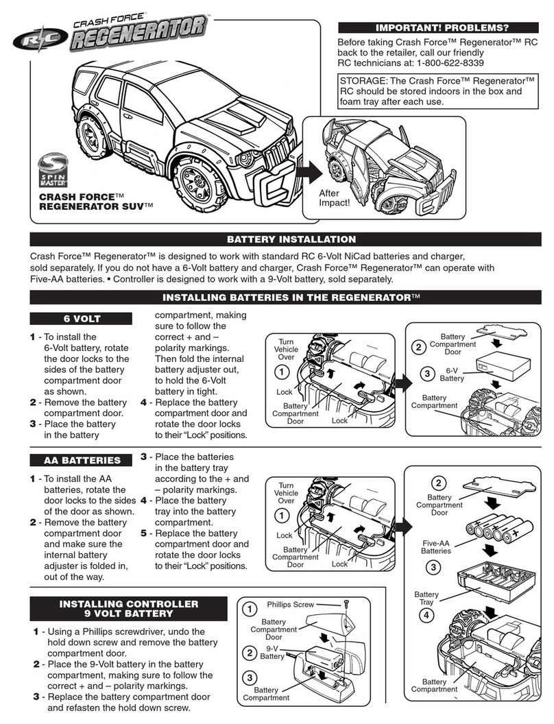 Spinmaster Crash Force Regenerator Manuel utilisateur