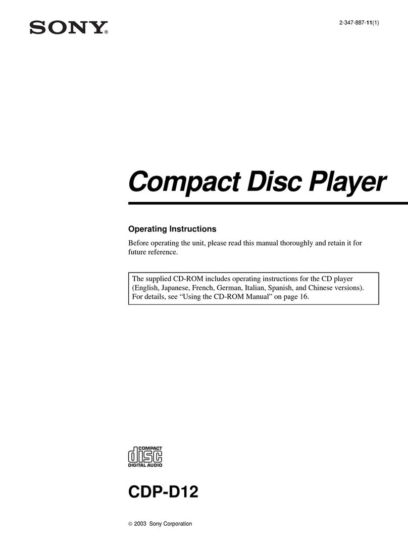 Sony CDP-D12 Manuel utilisateur