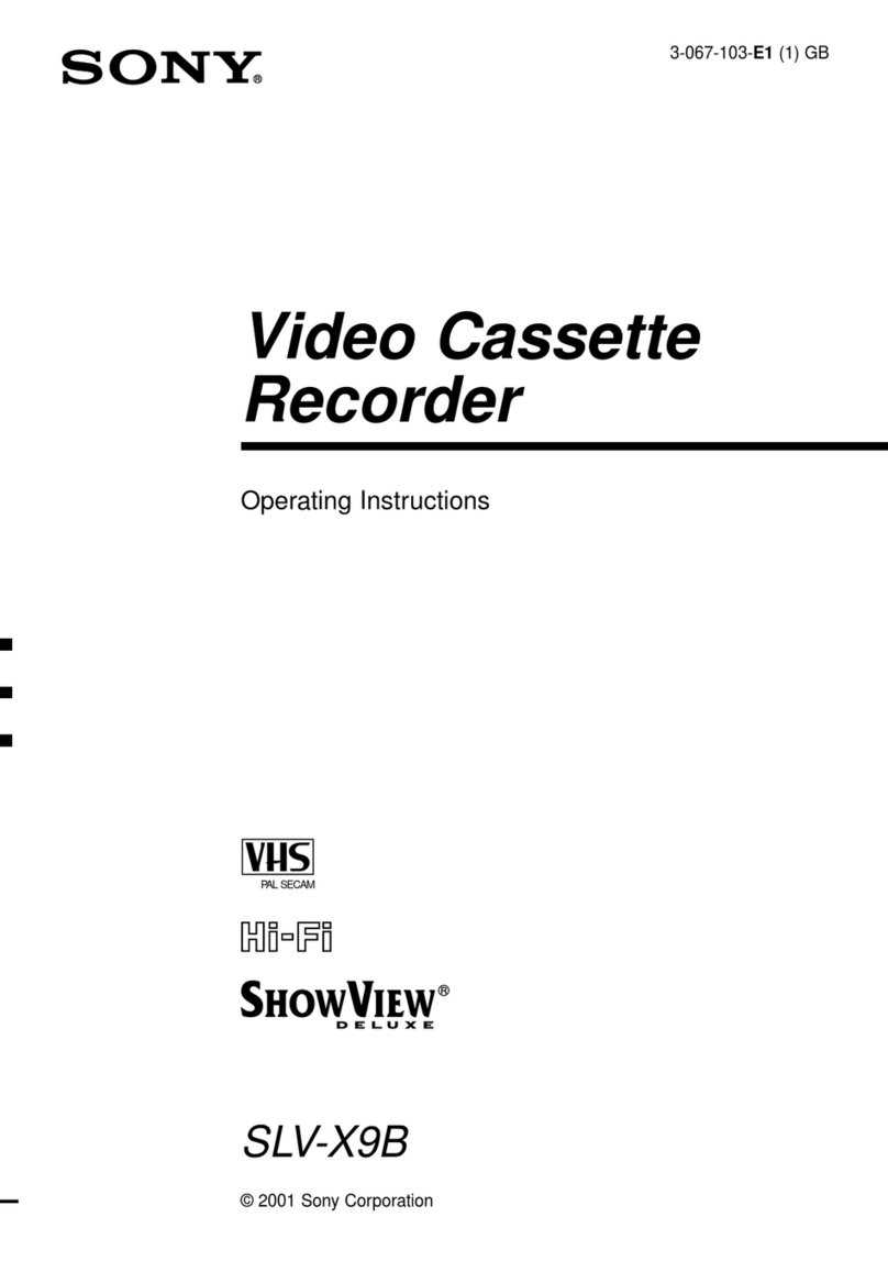 Sony SLV-X9D Manuel utilisateur
