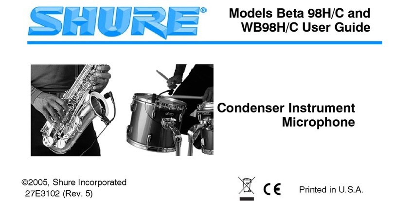Shure BETA98HC Manuel utilisateur
