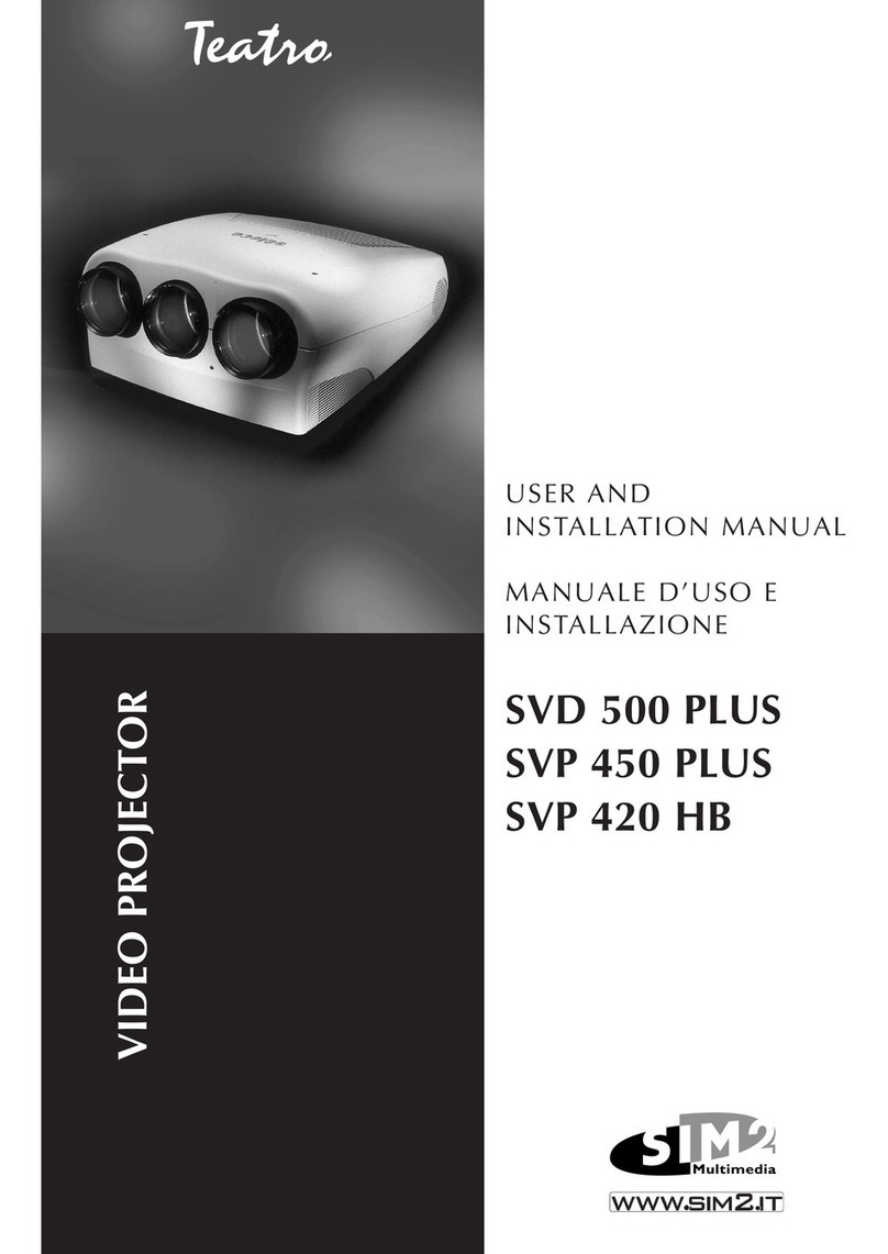 Sim2 Teatro SVD 500 PLUS Manuel d'utilisation