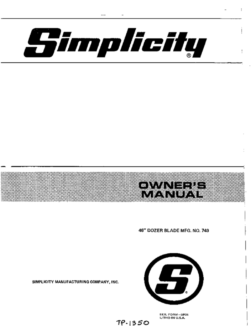 Simplicity 749 Manuel utilisateur