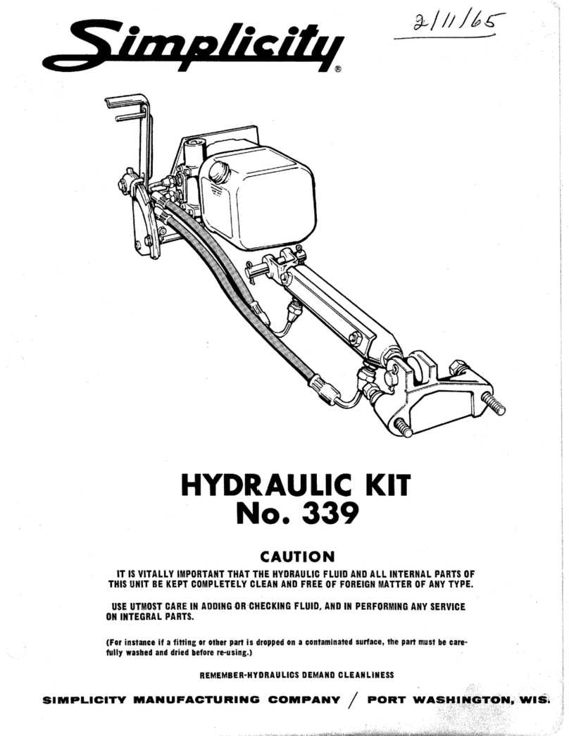 Simplicity 339 Manuel utilisateur