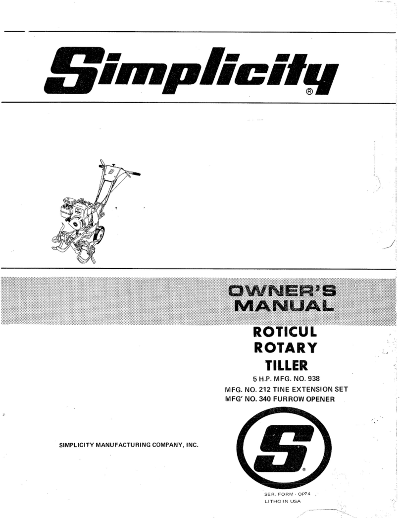 Simplicity 938 Manuel utilisateur Simplicity 938 Manuel utilisateur