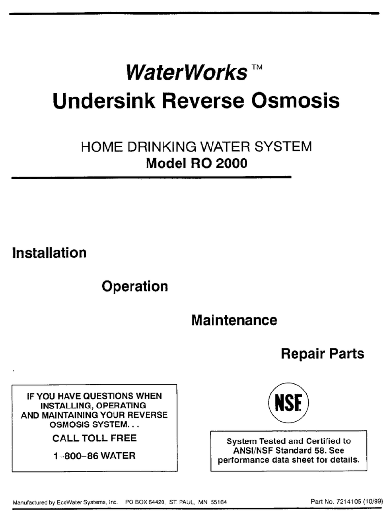 Sears WaterWorks RO 2000 Mode d’emploi