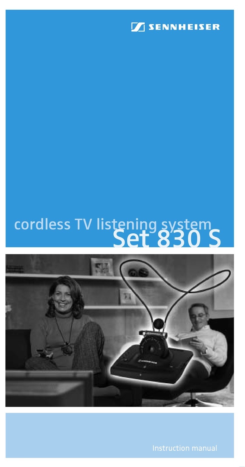 Sennheiser Set 830 S Manuel utilisateur Sennheiser Set 830 S Manuel utilisateur