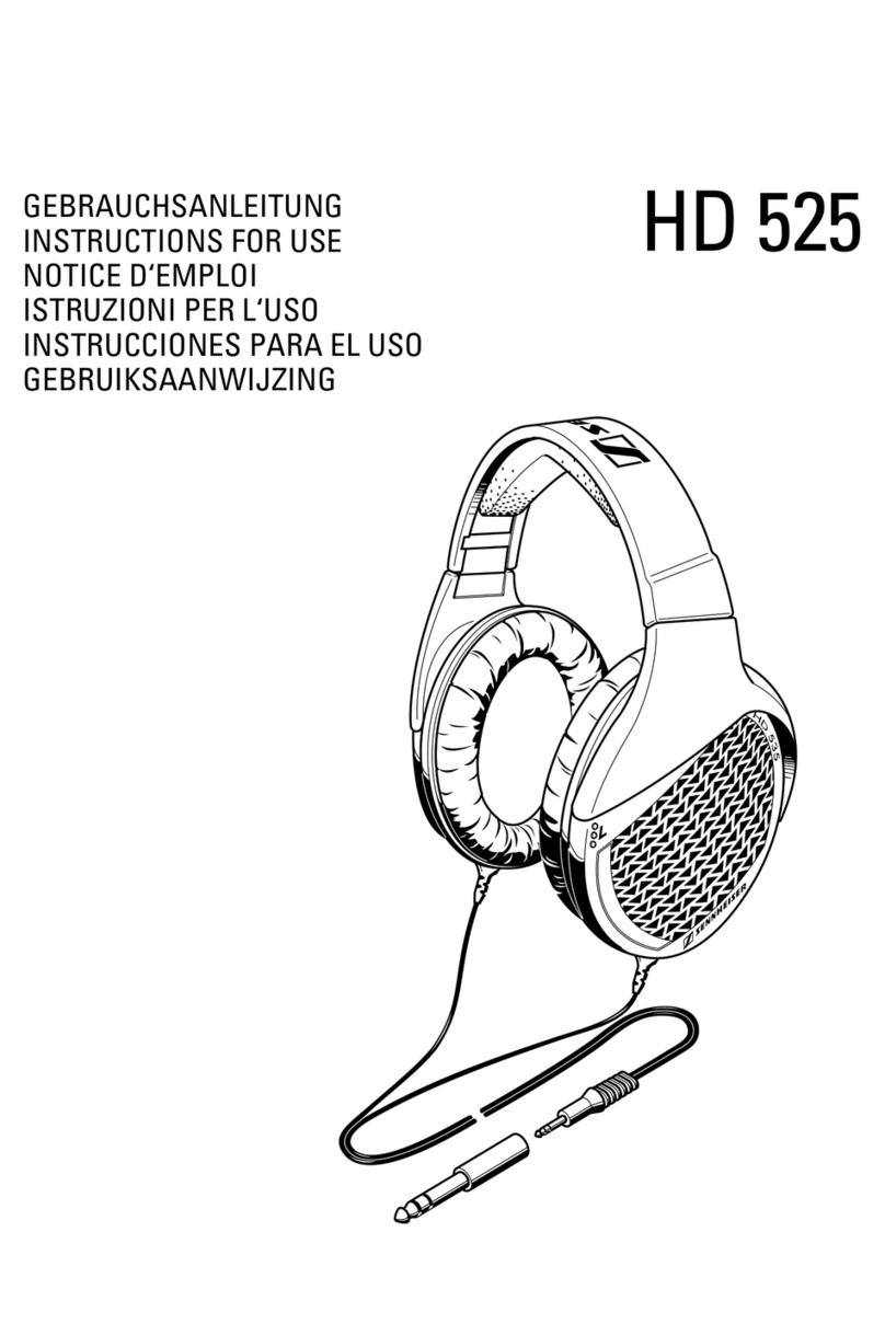 Sennheiser HD525 Manuel utilisateur Sennheiser HD525 Manuel utilisateur