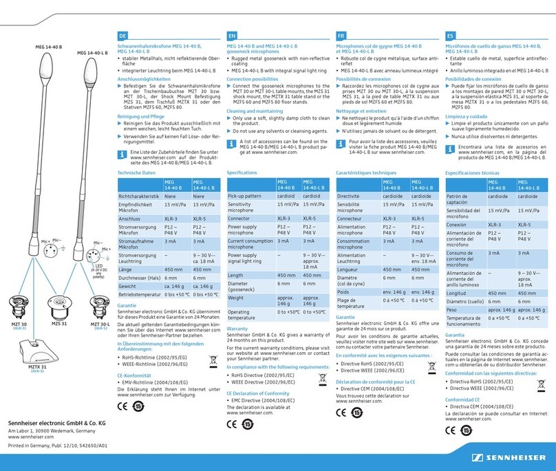 Sennheiser MEG 14-40 B Manuel utilisateur