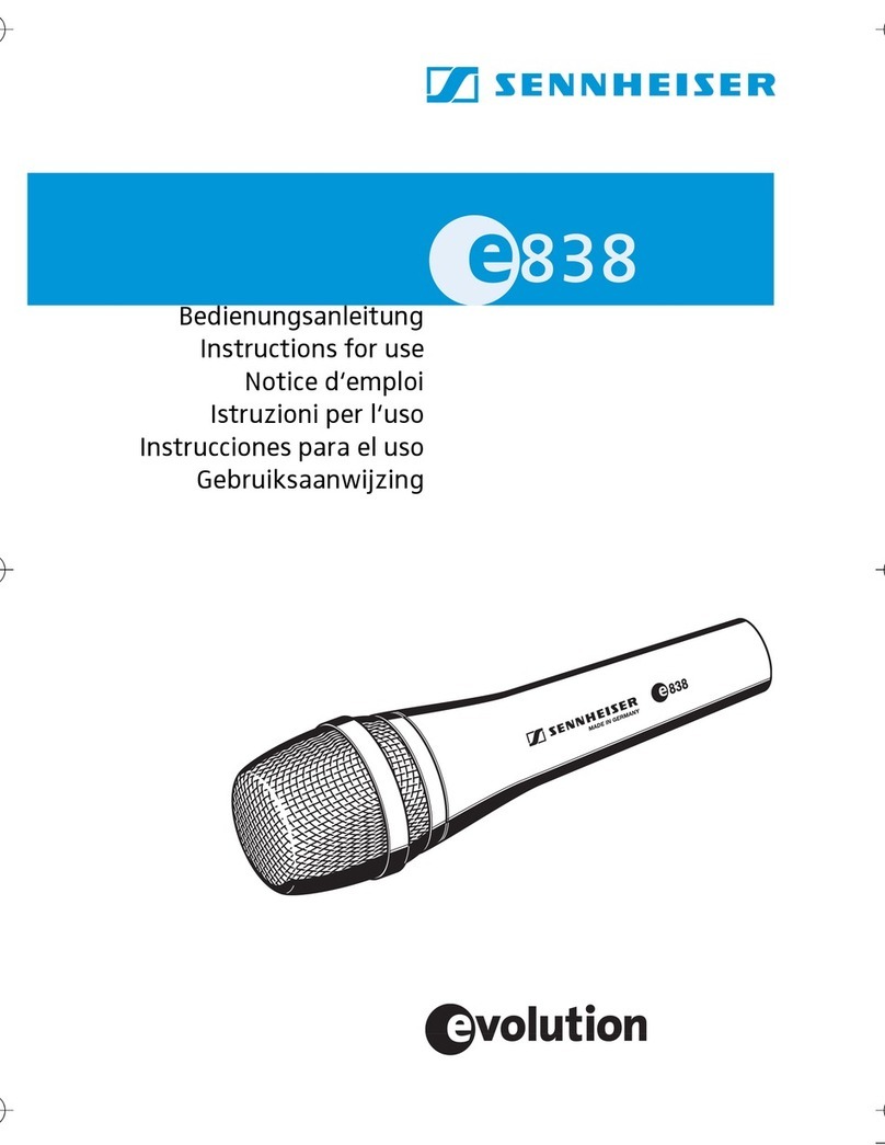 Sennheiser e838 Manuel utilisateur