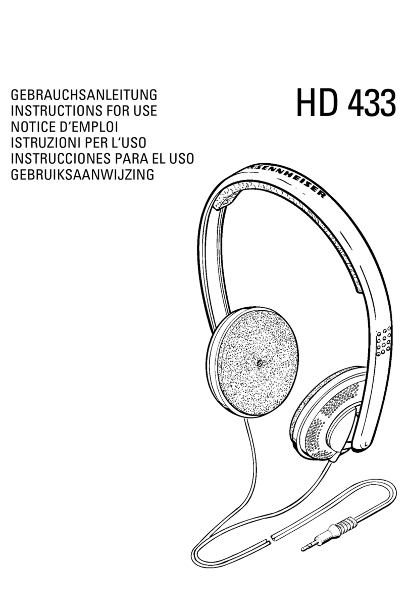 Sennheiser HD 433 Manuel utilisateur Sennheiser HD 433 Manuel utilisateur