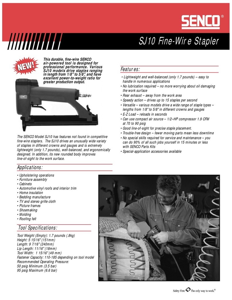 Senco SJ10 Manuel utilisateur Senco SJ10 Manuel utilisateur