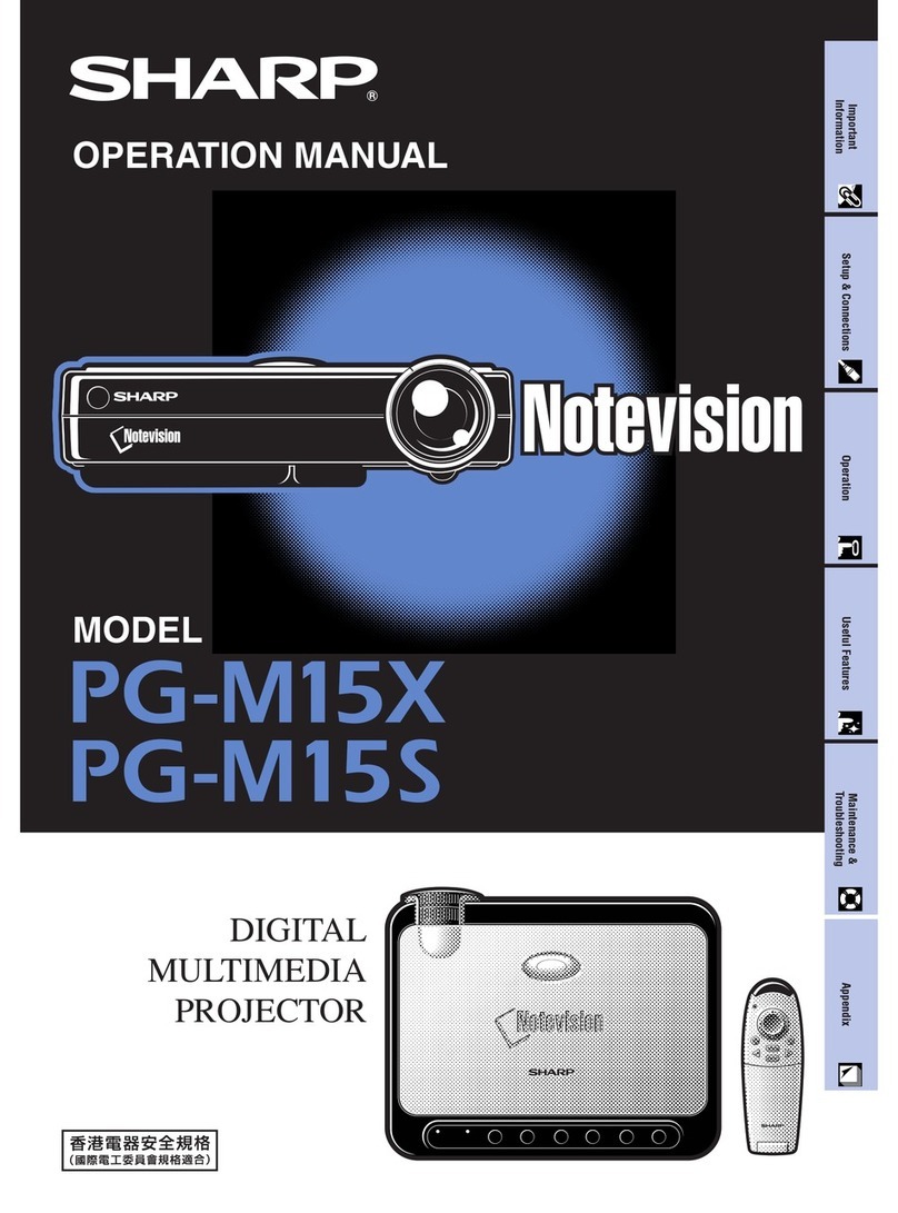 Sharp Notevision PG-M15X Manuel utilisateur