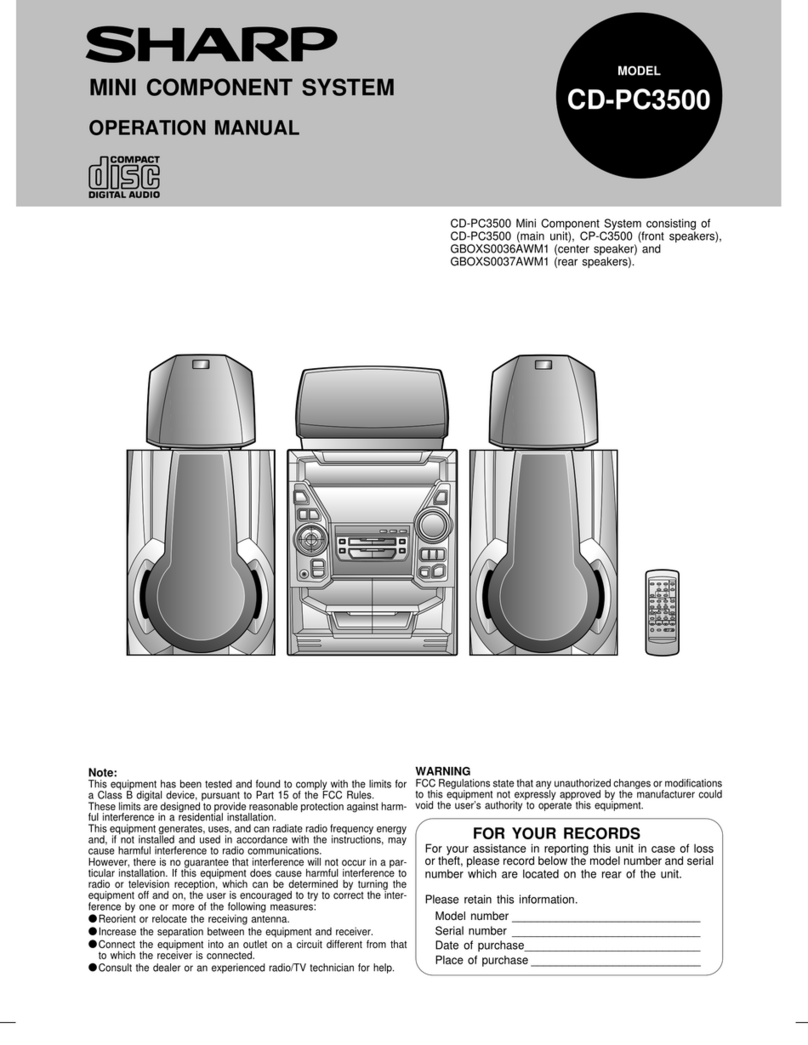 Sharp CD-PC3500 Manuel utilisateur