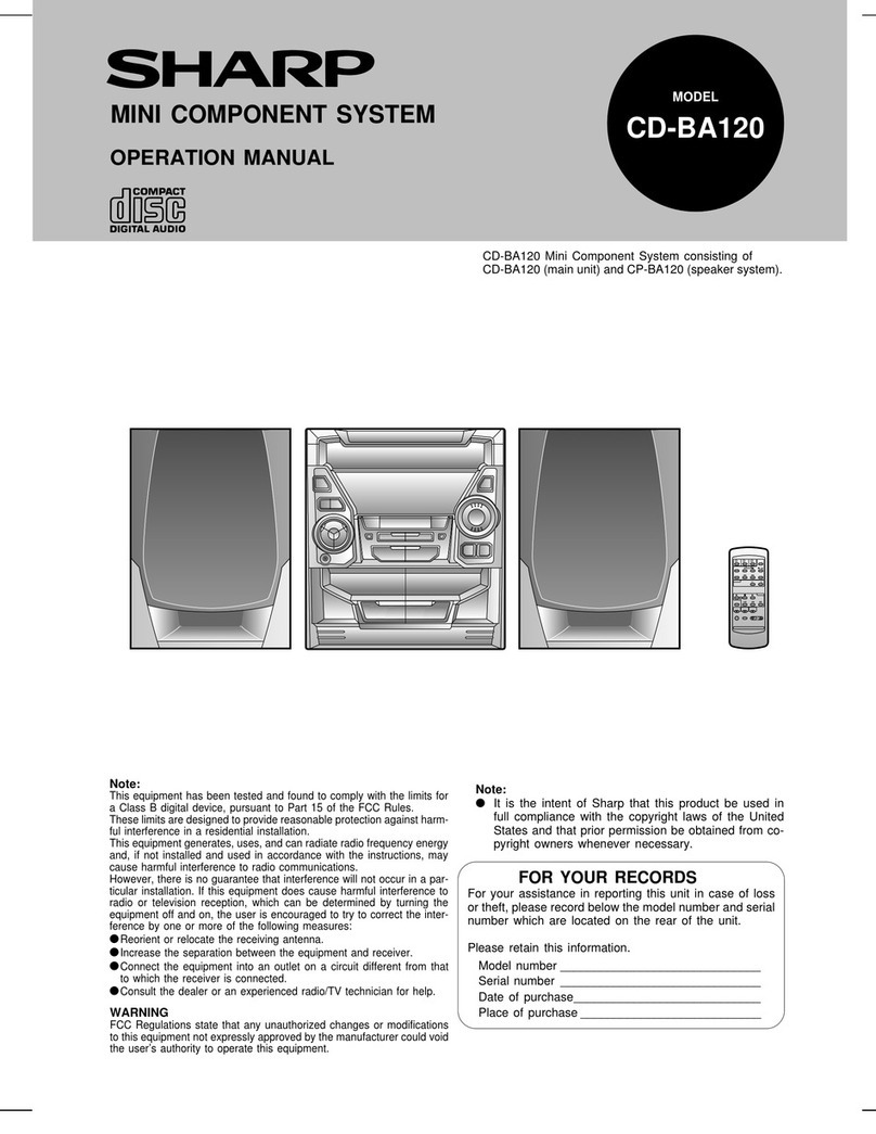 Sharp CD-BA120 Manuel utilisateur