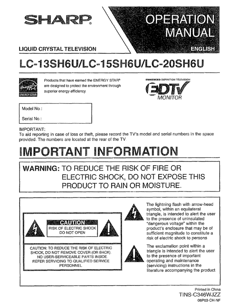 Sharp LC 13SH6U Manuel utilisateur