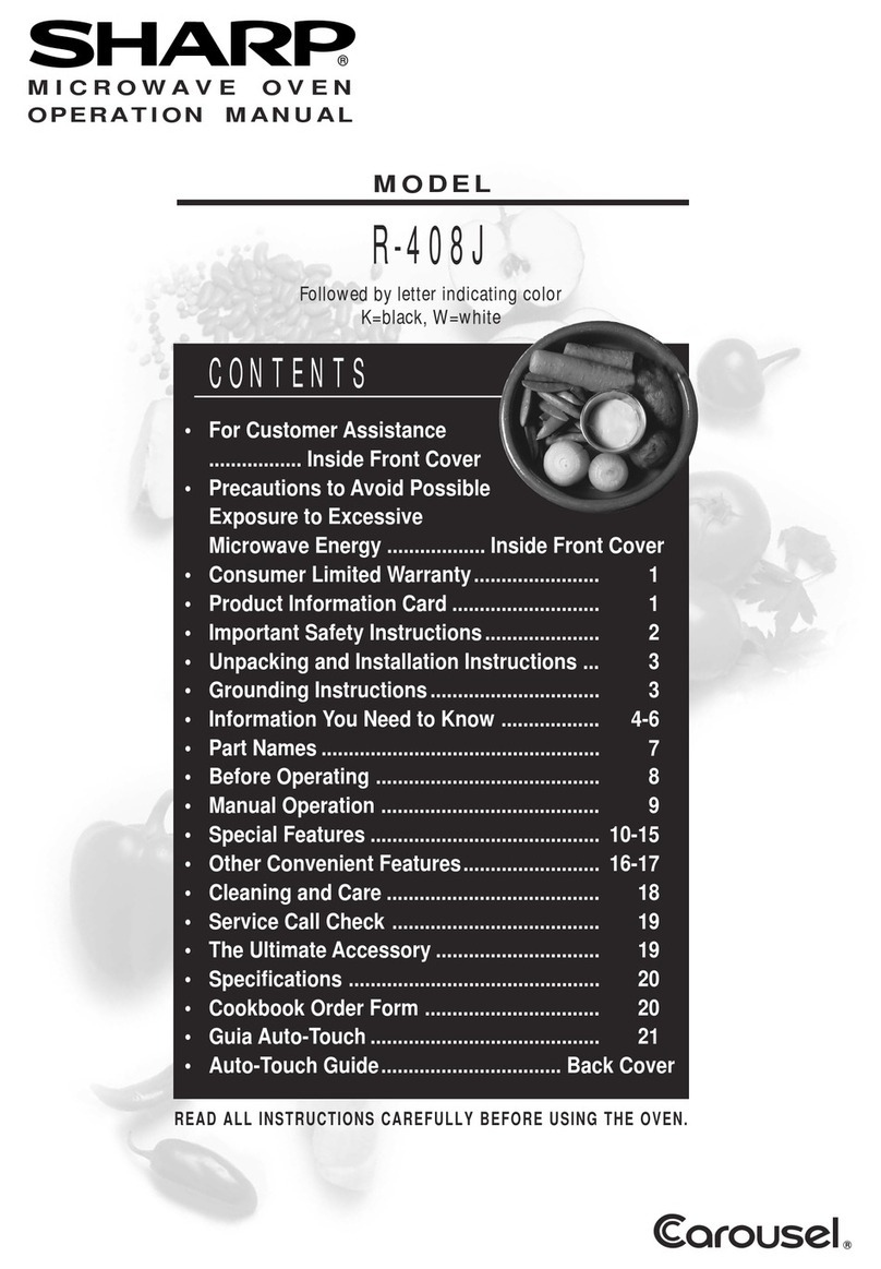 Sharp R-408J Manuel utilisateur