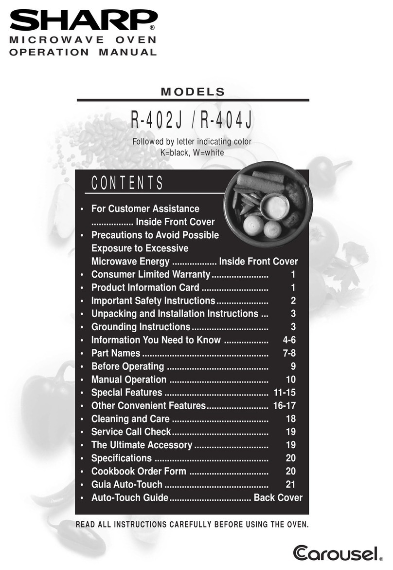 Sharp R-404J Manuel utilisateur