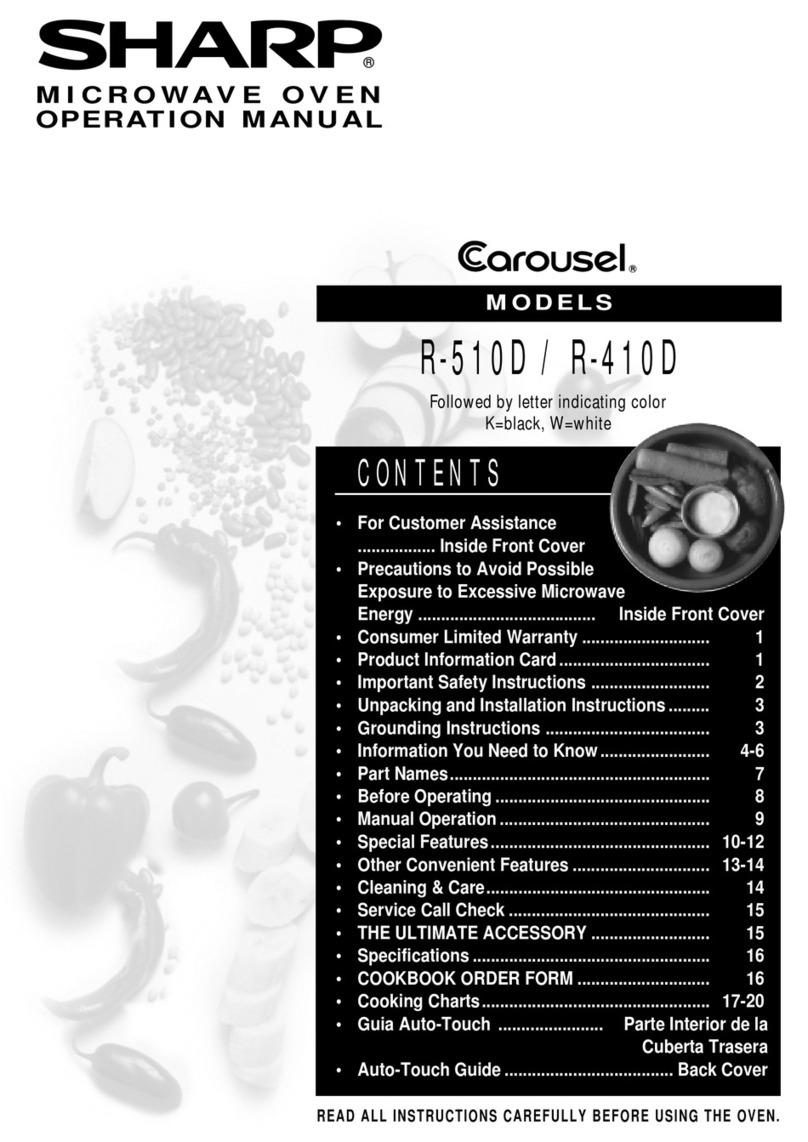 Sharp R-410D Manuel utilisateur