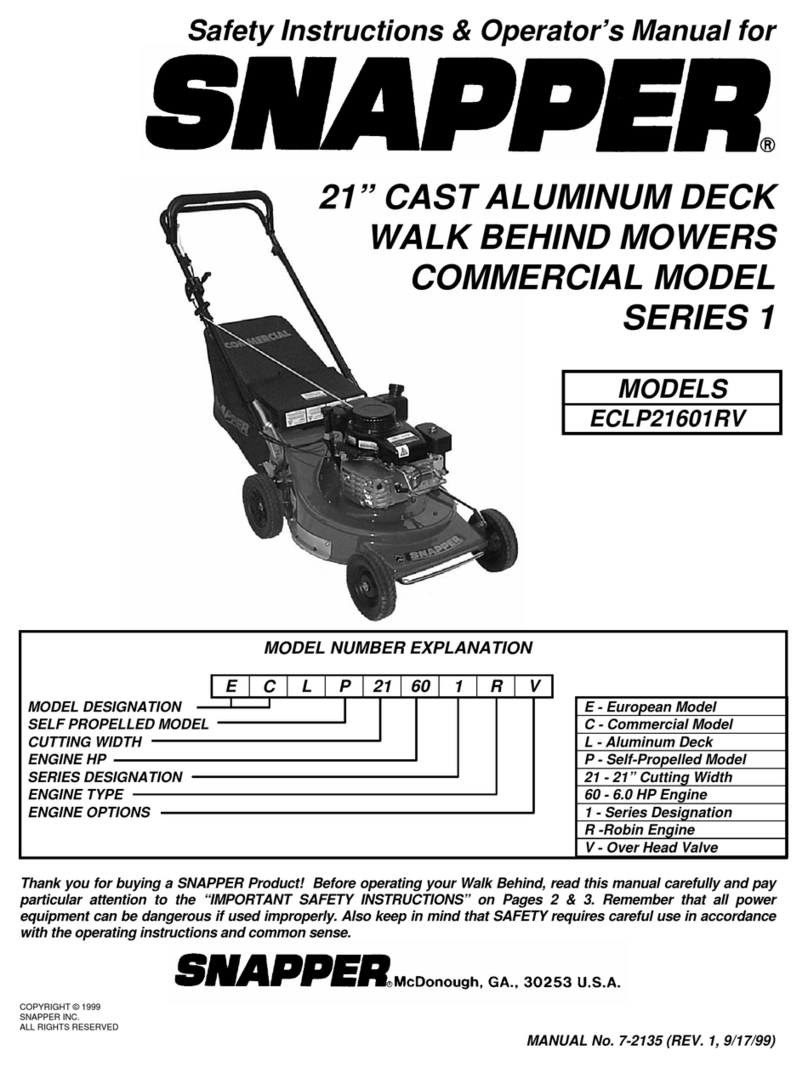 Snapper ECLP21601RV Manuel d'exploitation et d'entretien