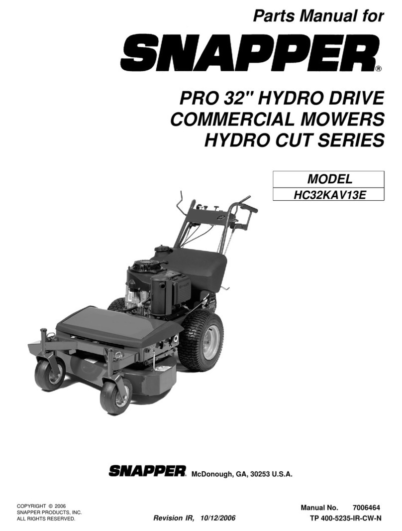 Snapper HC32KAV13E Manuel utilisateur