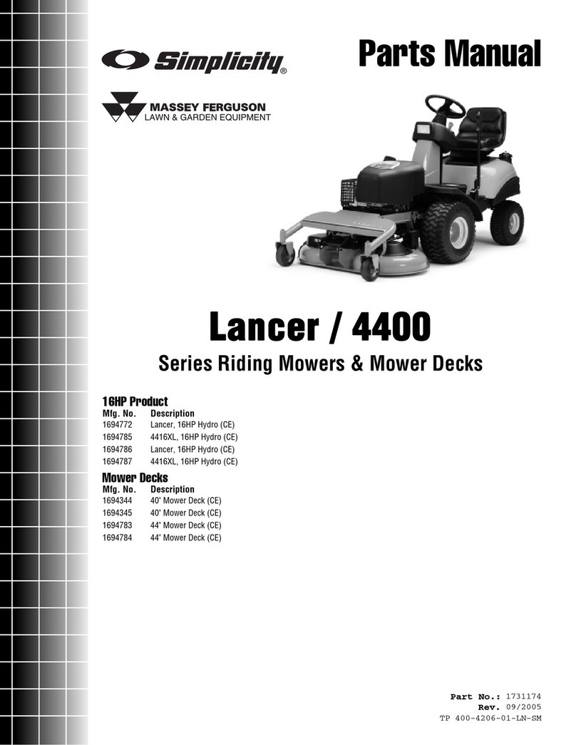 Simplicity Lancer / 4400 Manuel utilisateur