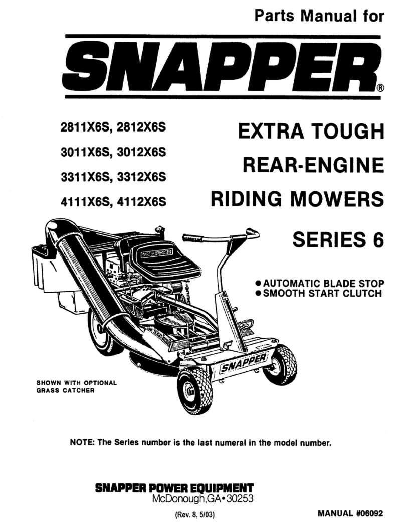 Snapper 2811X6S Manuel utilisateur Snapper 2811X6S Manuel utilisateur