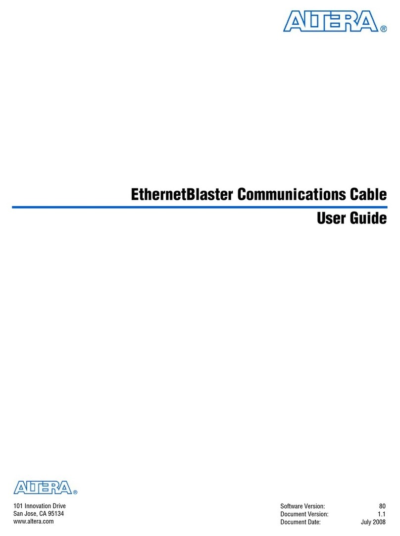 Altera Ethernet Blaster Communications Cable Manuel utilisateur Altera Ethernet Blaster Communications Cable Manuel utilisateur