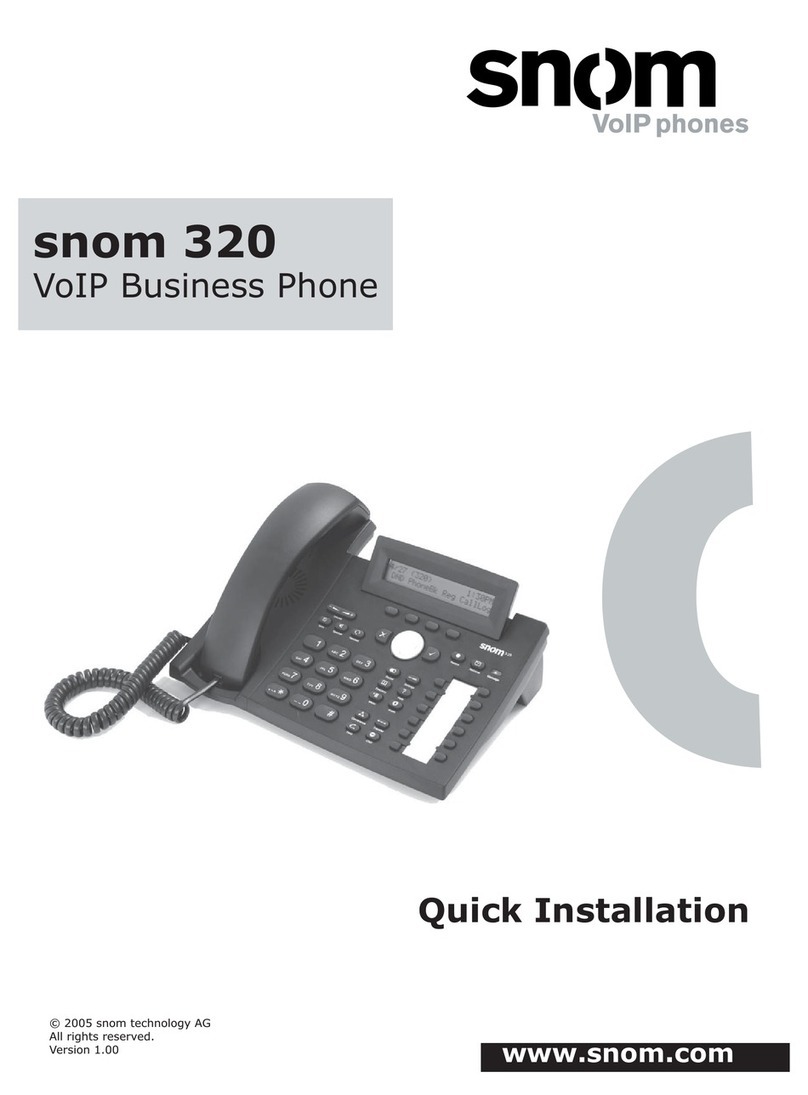 Snom 320 Instructions d'utilisation d'origine