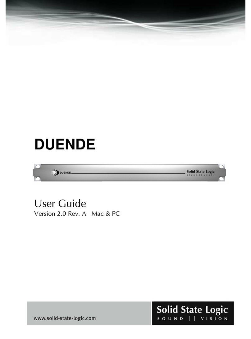 Solid State Logic DUENDE  DUENDE Manuel utilisateur