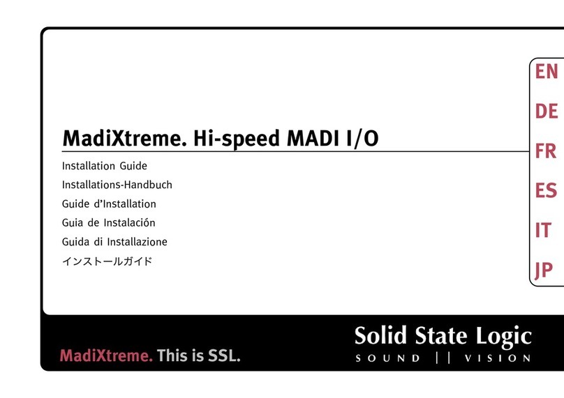 Solid State Logic MadiXtreme MADI I/O Manuel utilisateur