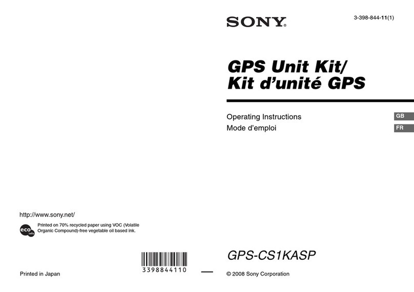 Sony GPS-CS1KASP - GPS Unit For Digital Cameras Manuel utilisateur