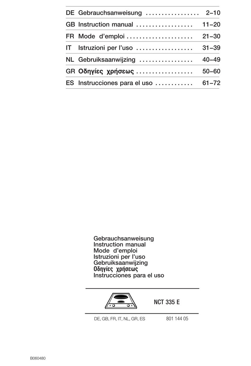 Smeg NCT 335 E Manuel utilisateur