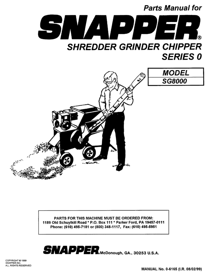 Snapper GRINDER SG 8000 Manuel utilisateur