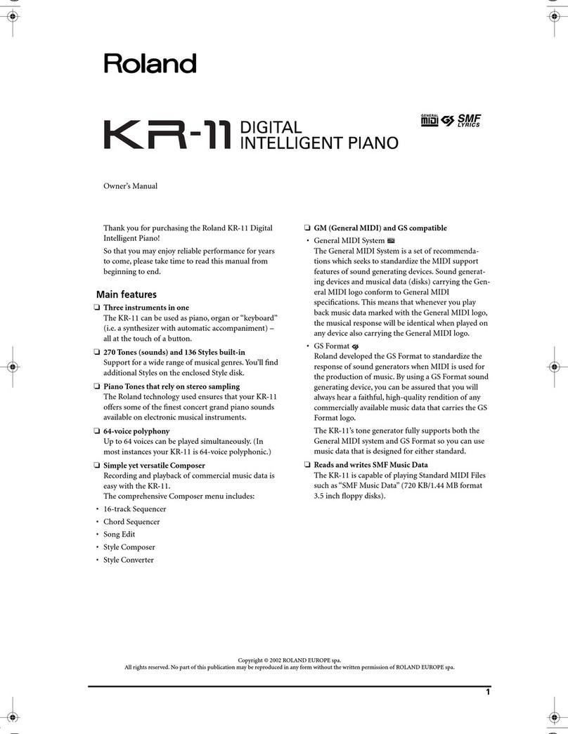 Roland KR-11 Manuel utilisateur