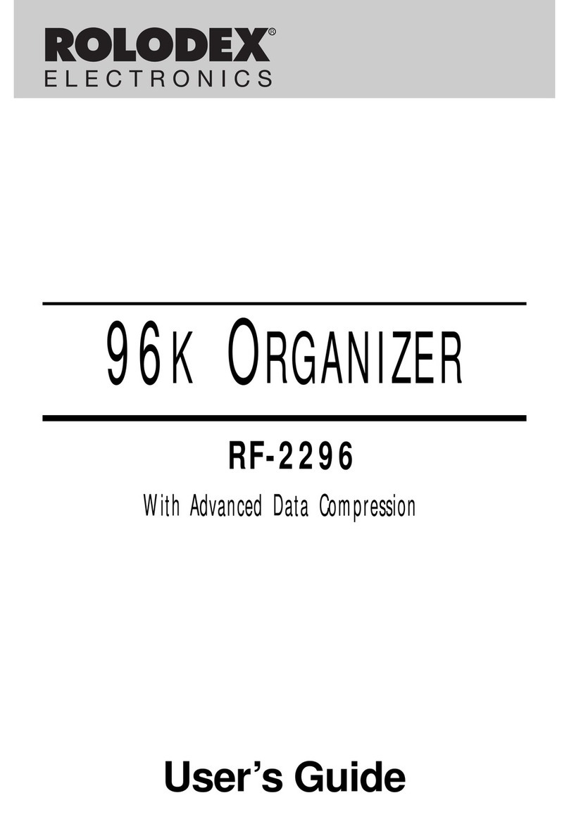 Rolodex RF-2296 Manuel utilisateur