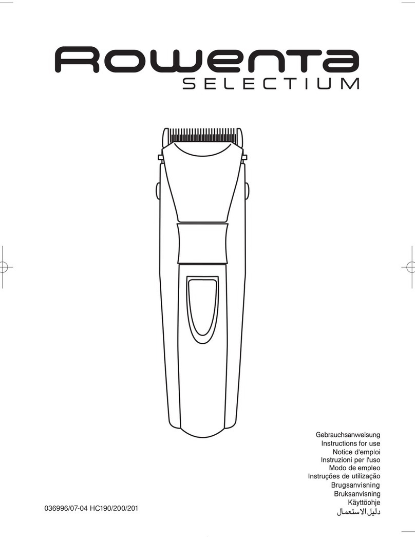 Rowenta SELECTIUM HC 190 Manuel utilisateur