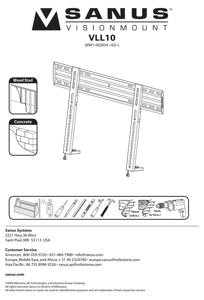 Sanus Systems New VisionMount VLL10 Manuel utilisateur