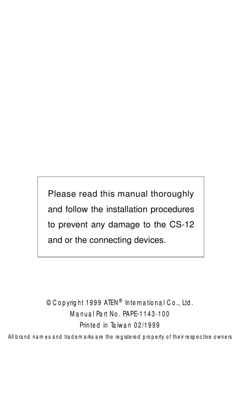 ATEN ServerMaster CS12  CS12 CS12 Manuel utilisateur