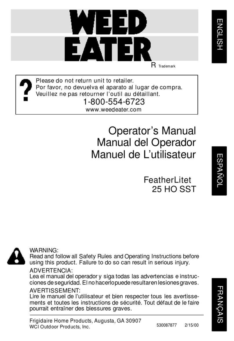 Weed Eater Featherlite 25 HO SST Manuel utilisateur