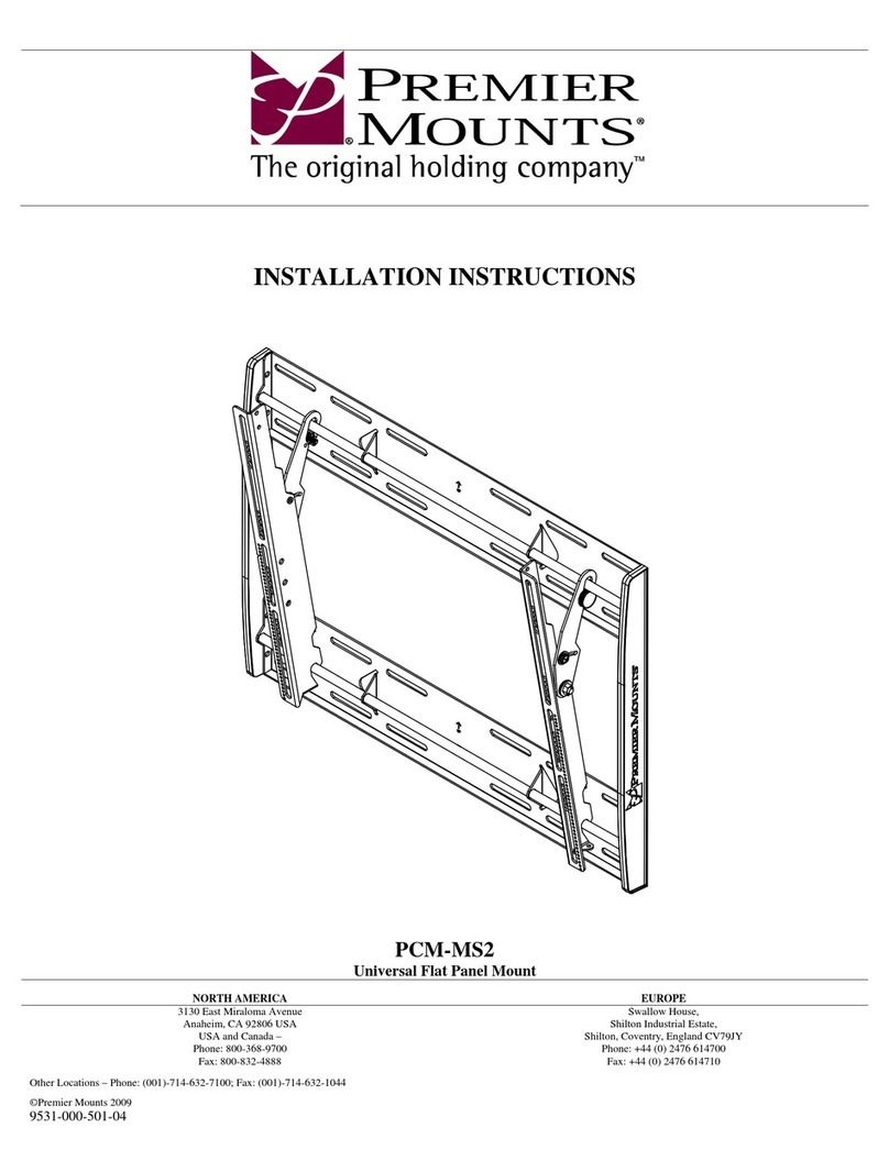 Premier Mounts PCM-MS2 Manuel utilisateur